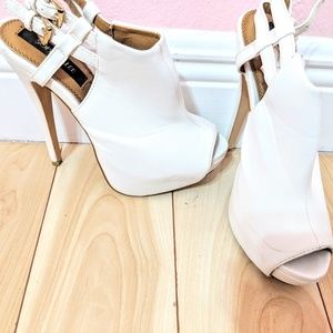 Sophia & Lee Open Back Stiletto Heel Ankle Boots (